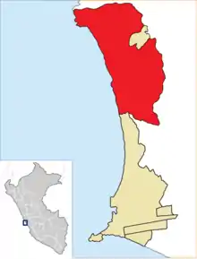 Location of Ventanilla in the Constitutional Province of Callao