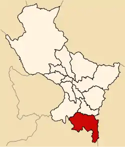 Location of Espinar in the Cusco Region