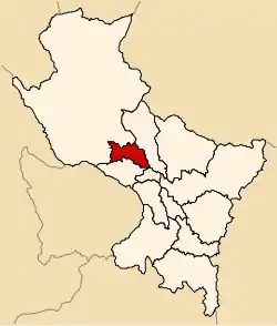 Location of Urubamba in the Cusco Region