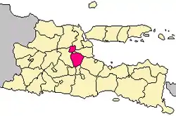 Location within East Java