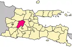 Location within East Java