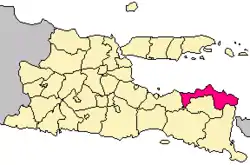 Location within East Java