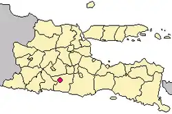 Location within East Java