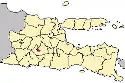 Location within East Java