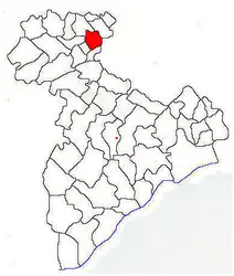 Location in Giurgiu County