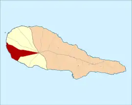 The location of the civil parish of Candélaria in the municipality of Madalena