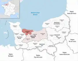 Location within the region Normandy