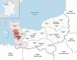 Location within the region Normandy