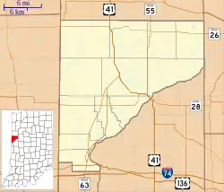 Stewart is located in Warren County, Indiana