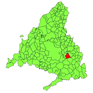 Municipal location within the Community of Madrid.