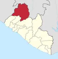 Location in Liberia