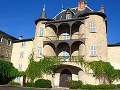 The main facade of Moutier Abbey