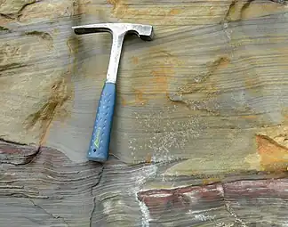 Cross-bedding and scour in the Logan Formation of Jackson County, Ohio.