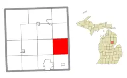 Location within Ogemaw County