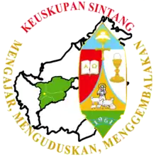 Coat of arms of the Diocese of Sintang