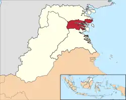 Location of Tana Tidung Regency in North Kalimantan