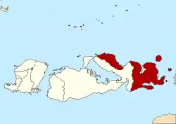 Location within West Nusa Tenggara