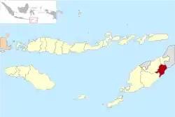 Location within East Nusa Tenggara