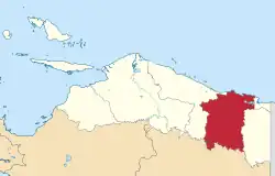 Location in Papua Province