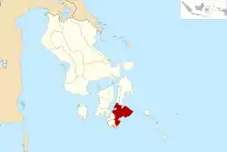 Location within Southeast Sulawesi