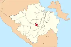 Location within South Sumatra