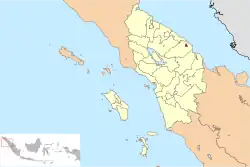 Location within North Sumatra