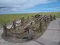 The whale skeleton on the Long Beach Trail