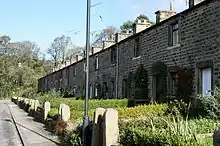 Another flank of terraced houses, on the aptly named Long Row, stands next to the Methodist chapel