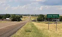 Looking north along Highway 73