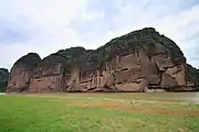 View of the mountain's cliff