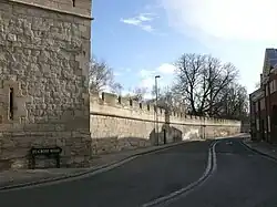 The junction of St Cross Road with Longwall Street, looking south.