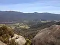 Tidbinbilla Nature Reserve, Australian Capital Territory: Looking northwest from the summit of Gibraltar Peak, 2012.