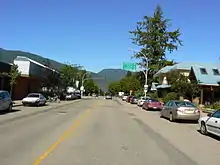 Looking west on Broadway Street