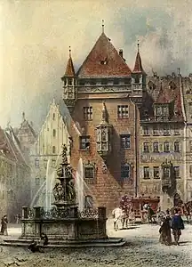 Aquarell von Lorenz Ritter, um 1900