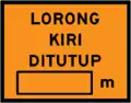 Left lane closed