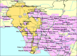 Map of Los Angeles Metropolitan Area