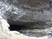 Lost Cove Cave Main "Buggytop" Entrance with Lost Creek flowing out