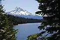 Windsurfer on Lost Lake with Mount Hood in the background