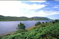 The lough, as seen from the nearby heritage railway.