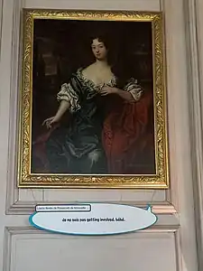 Louise de Kérouaille, Duchess of Portsmouth, attr. Sir Godfrey Kneller (1670) with National Trust speech bubble