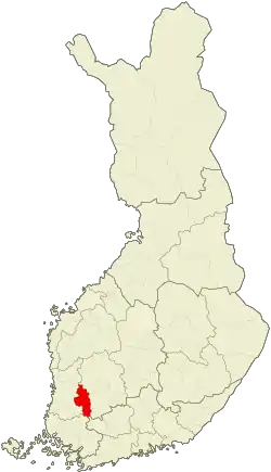 Location of South Western Pirkanmaa