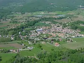 Aerial view of the village