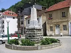 Monument in village center