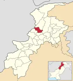 Location of Lower Dir District in Khyber Pakhtunkhwa province