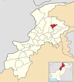 Location in the province of Khyber Pakhtunkhwa