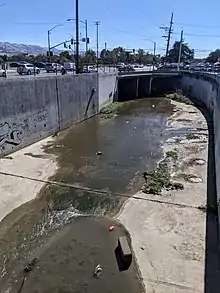 Coming from under McKee Road and King Road