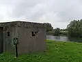 Pillbox on the west bank of the Tame, one of many defences constructed along the Midlands rivers during World War II.