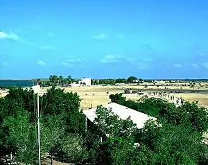 View of the border crossing in 1982