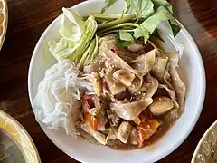 Luang Prabang style Lao papaya salad from Northern Laos