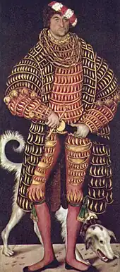 Image 3Slashing at its height: Henry IV, Duke of Saxony, c. 1514 (from History of clothing and textiles)